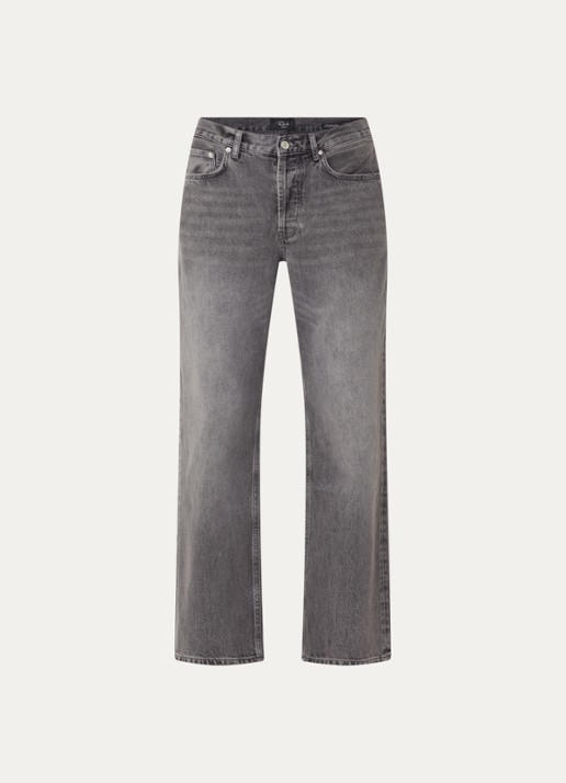 Rails Low waist straight fit jeans met gekleurde wassing - voorkant grijs