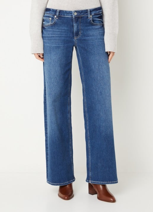 Rails Low waist straight fit jeans met medium wassing