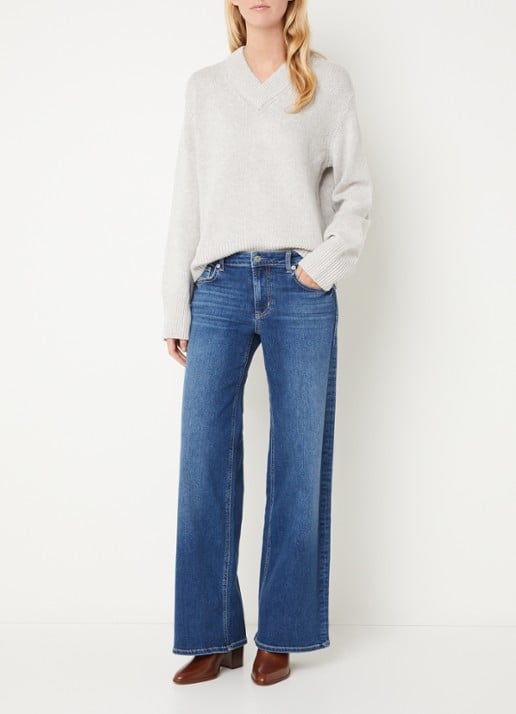 Rails Low waist straight fit jeans met medium wassing - voorkant 5 indigo