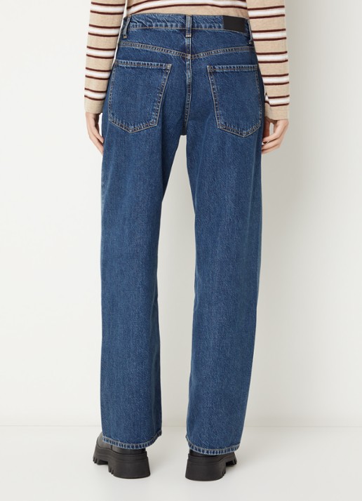 Rails Mid waist straight leg jeans met medium wassing - achterkant 3 indigo