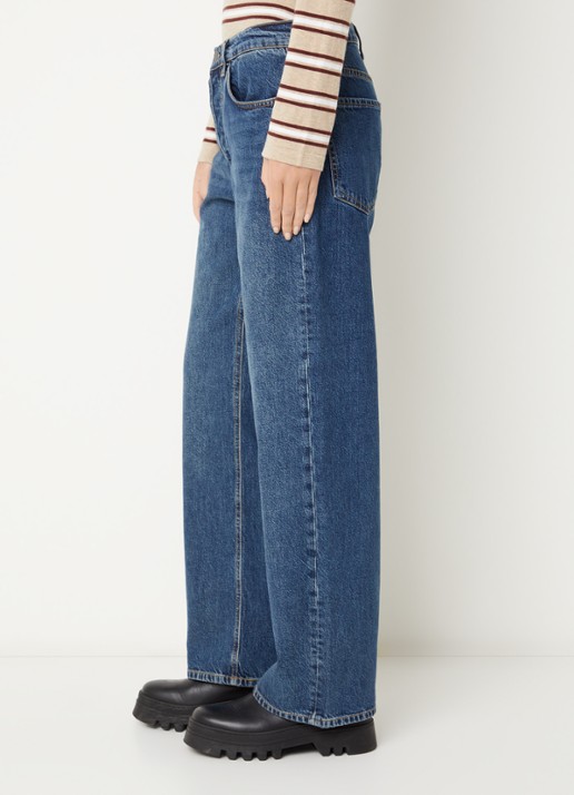Rails Mid waist straight leg jeans met medium wassing - detail 5 indigo