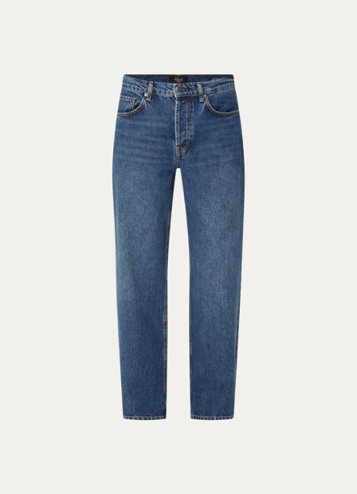 Rails Mid waist straight leg jeans met medium wassing - voorkant indigo