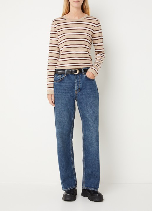 Rails Mid waist straight leg jeans met medium wassing - voorkant 2 indigo