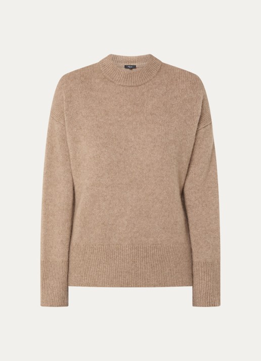 Rails Miranda fijngebreide trui in kasjmierblend - voorkant 2 khaki
