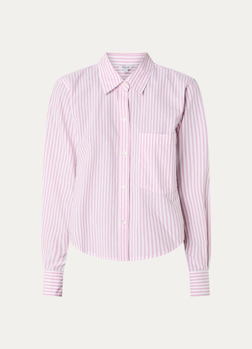 Rails Ramy blouse met streepprint - voorkant oudroze