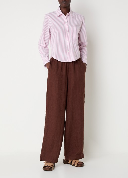 Rails Ramy blouse met streepprint - voorkant 2 oudroze
