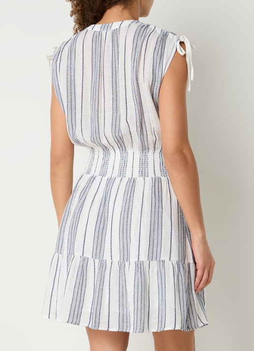 Rails Samina mini tuniekjurk met smockwerk - achterkant 3 wit