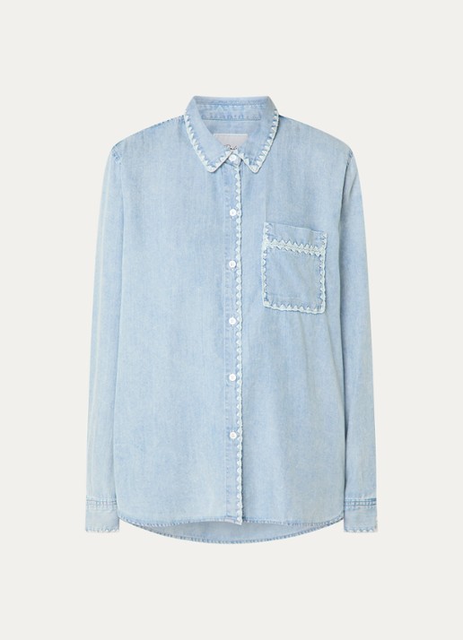 Rails Saya blouse  met borstzak - voorkant 3 indigo