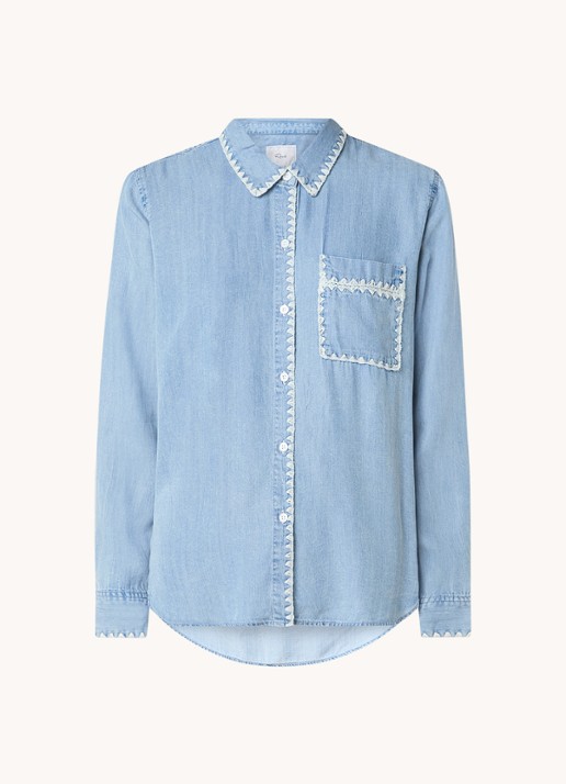 Rails Saya blouse  met borstzak - voorkant 5 indigo