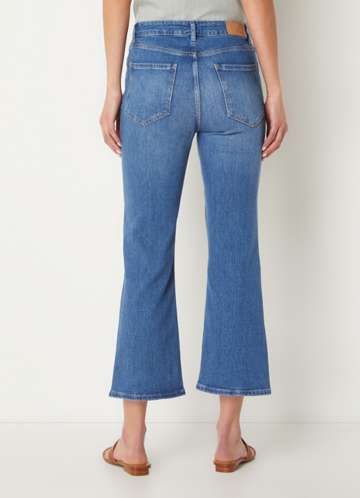 Rails Sunset high waist cropped flared jeans met medium wassing - achterkant 3 indigo