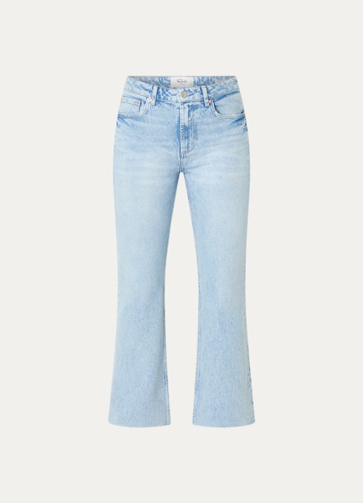 Rails Sunset high waist cropped straight leg jeans met lichte wassing - voorkant indigo