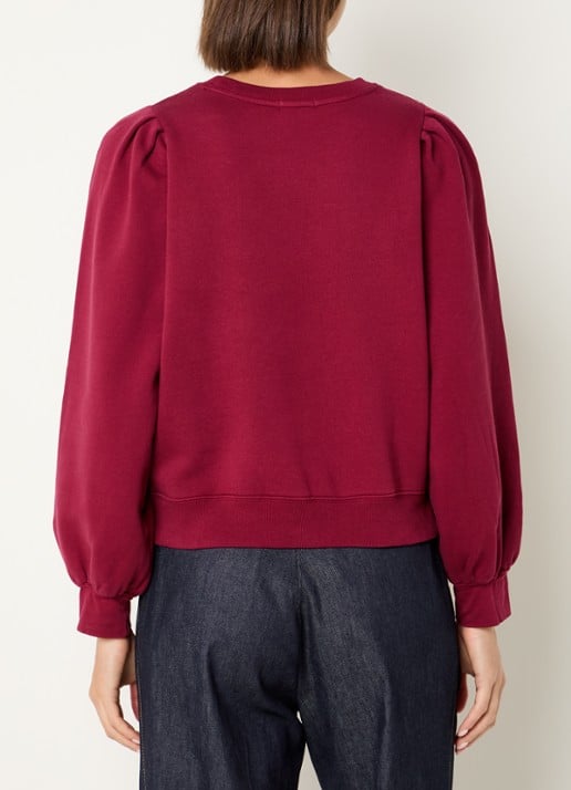 Rails Tiffany sweater met ronde hals - achterkant 2 donkerrood