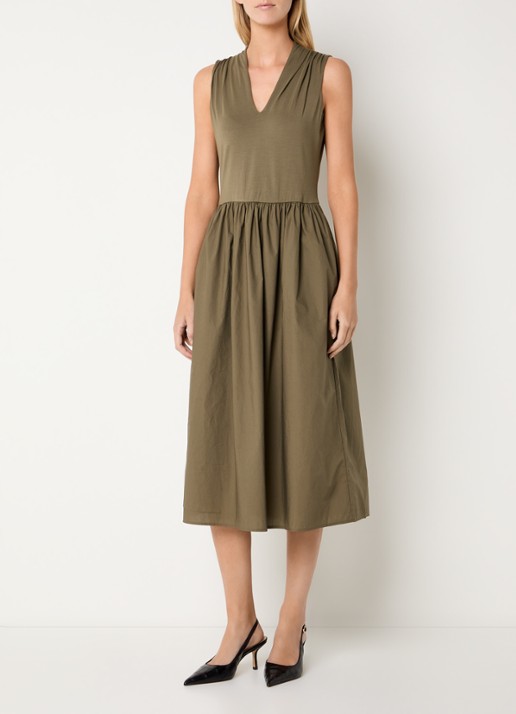 Rails Winnie midi jurk met plooidetail en steekzakken