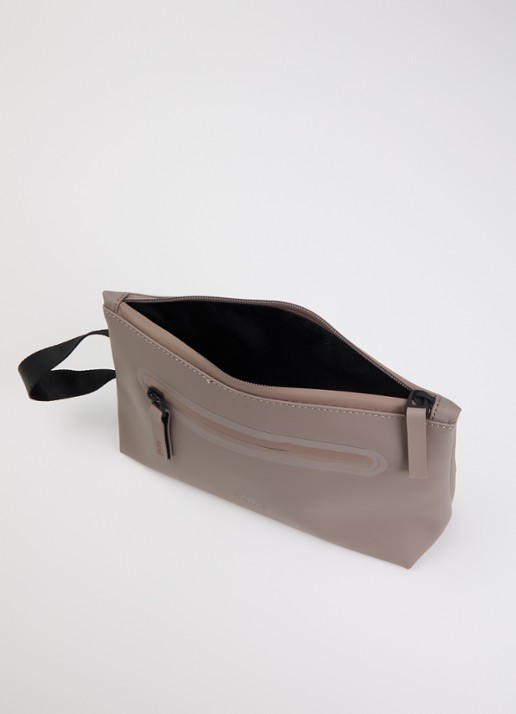 Rains 2 Zip Large toilettas met waterafstotende coating - voorkant 2 lichtgrijs