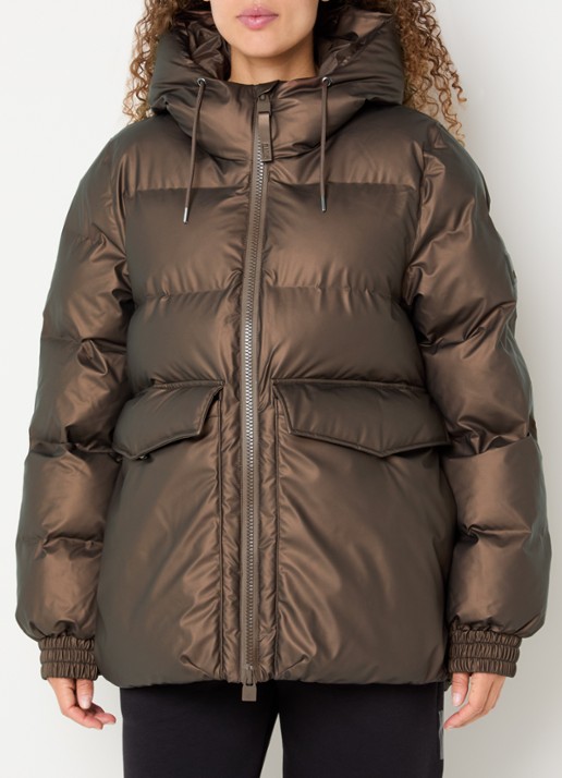 Rains Alta A-Line pufferjack met capuchon