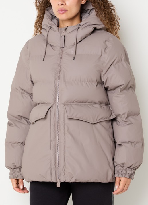 Rains Alta A-Line pufferjack met capuchon
