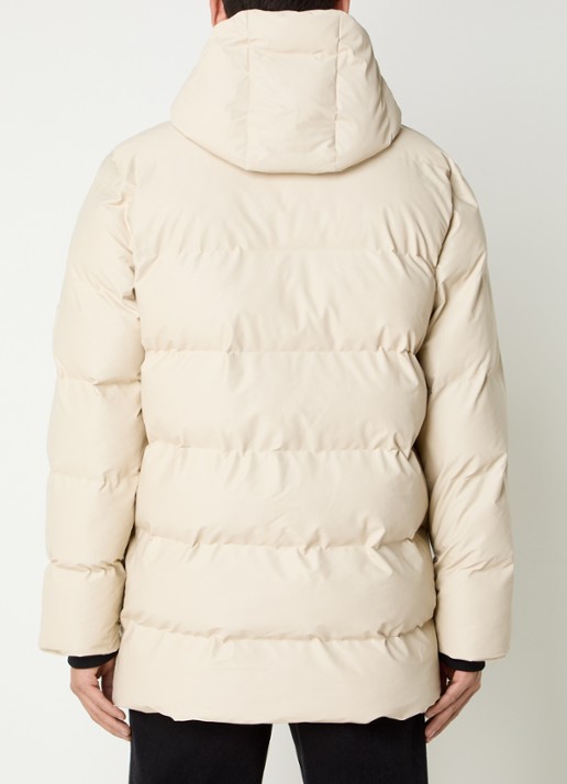 Rains Alta gewatteerde parka met capuchon - achterkant 4 beige