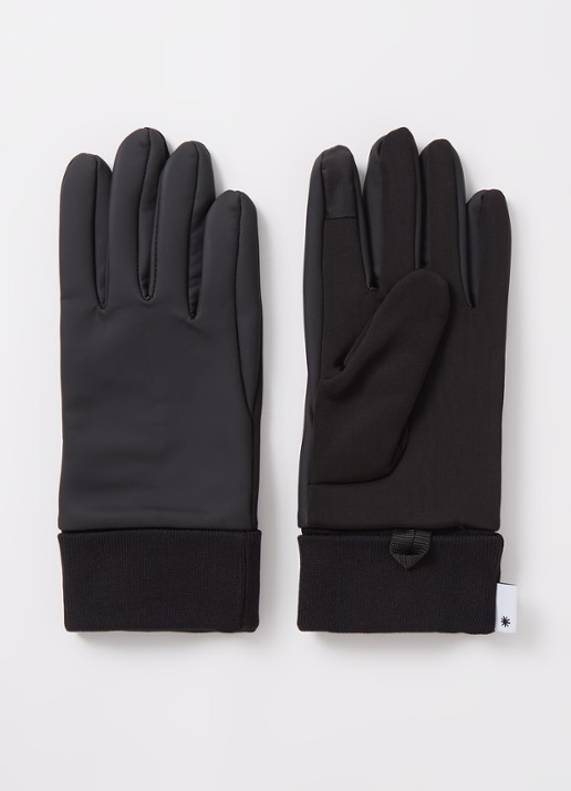 Rains Handschoenen met waterafstotende coating en touchscreen functie - voorkant zwart
