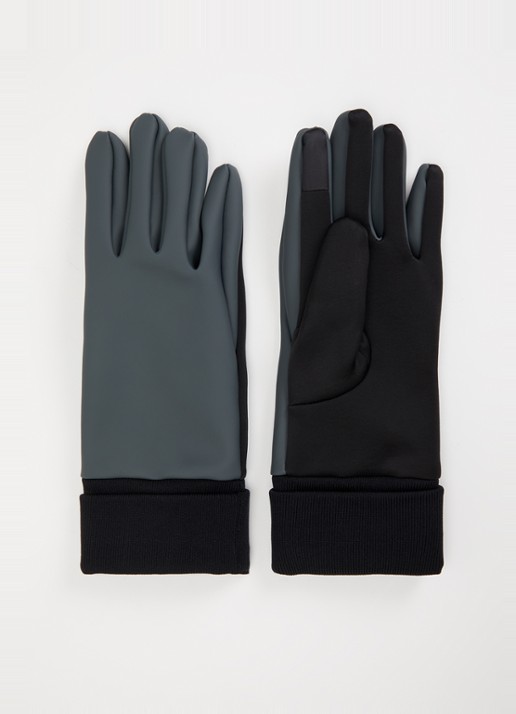 Rains Handschoenen met waterafstotende coating en touchscreen functie - voorkant beige