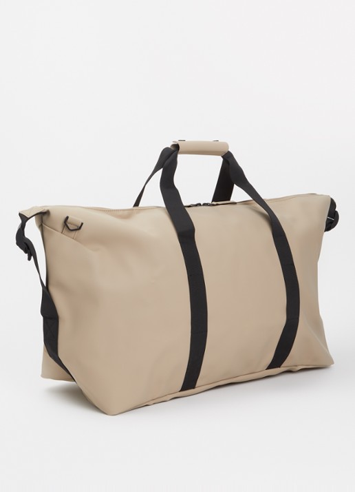 Rains Hilo Large weekendtas met waterafstotende coating - achterkant 5 beige