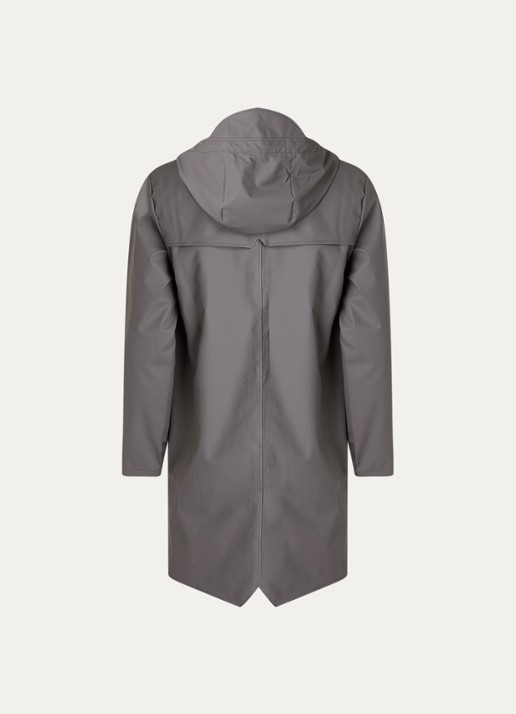 Rains Regenjas met capuchon en klepzakken - unisex - achterkant 2 grijs