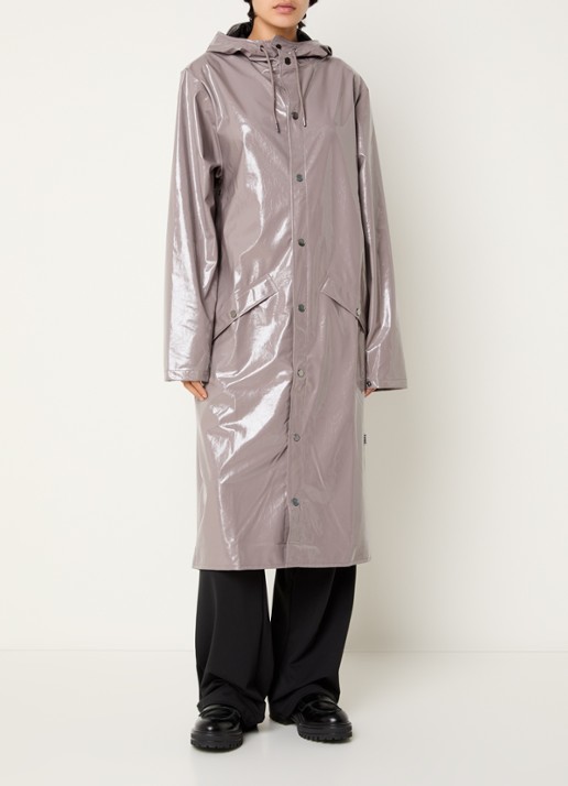 Rains Regenjas met capuchon en klepzakken
