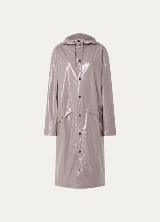 Rains Regenjas met capuchon en klepzakken - voorkant 3 metallic