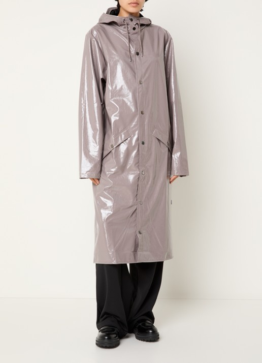Rains Regenjas met capuchon en klepzakken - voorkant 4 metallic