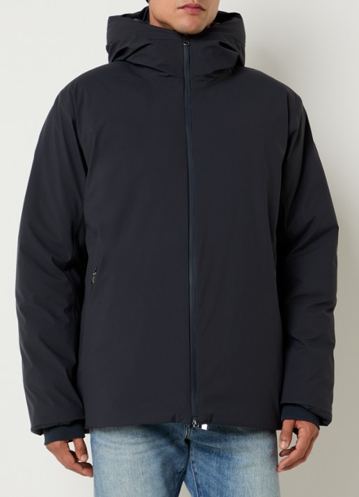 Rains Sarna regenjas met ritszakken - detail 2 donkerblauw
