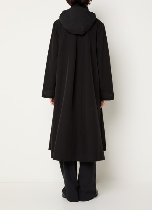 Rains Suva softshell jas met capuchon en steekzakken - achterkant 4 zwart