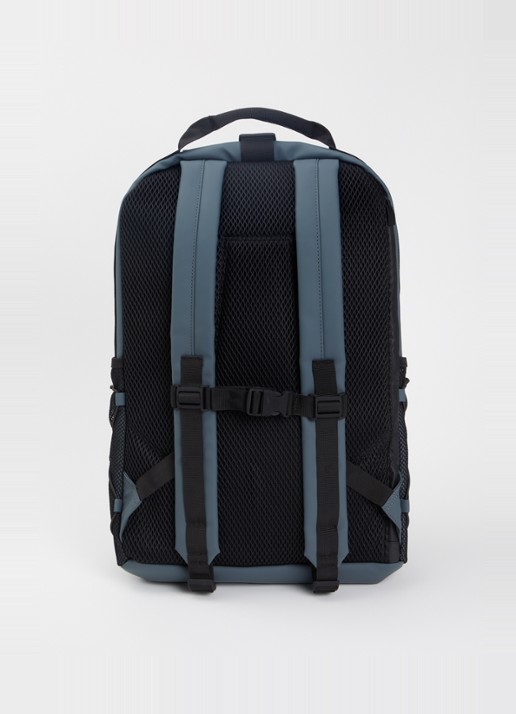 Rains Trail Clip rugzak met 16 inch laptopvak - achterkant 3 blauwgrijs