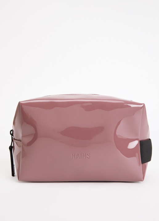 Rains Wash Bag Small toilettas met waterafstotende coating - voorkant oudroze