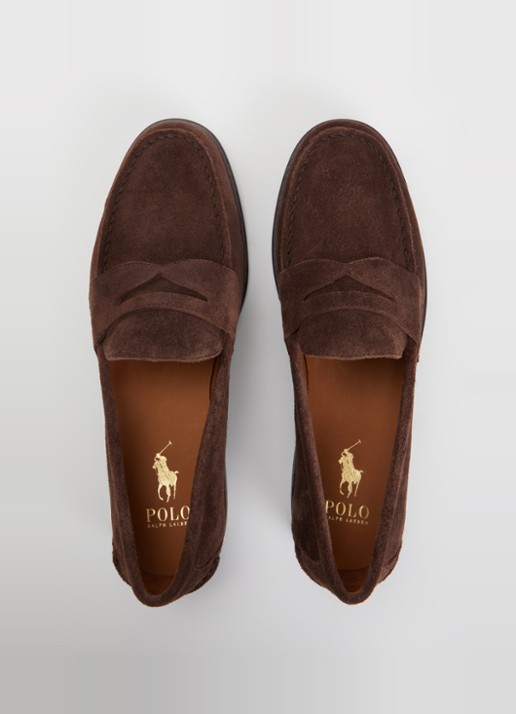 Ralph Lauren Alston loafer van leer - detail 3 donkerbruin
