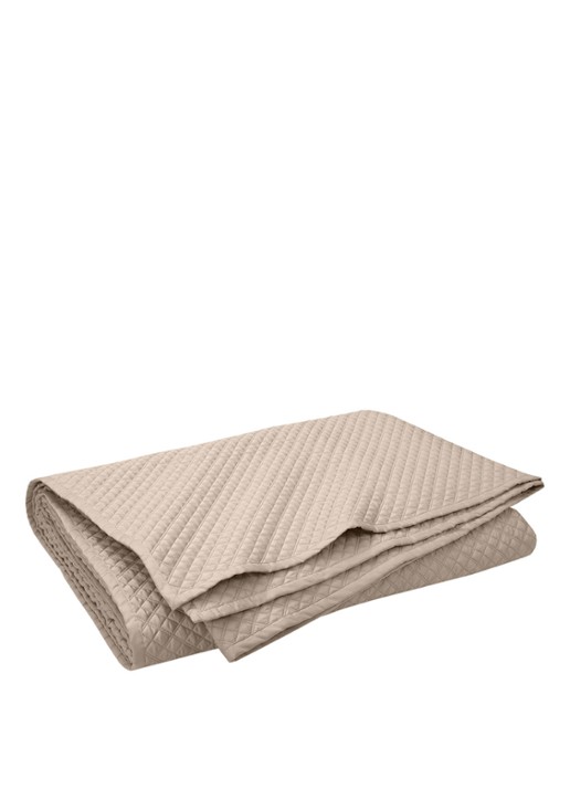 Ralph Lauren Argyle bedsprei 275 x 235 cm - voorkant 2 ivoor