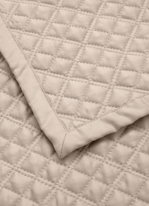 Ralph Lauren Argyle bedsprei 275 x 235 cm - voorkant 3 ivoor
