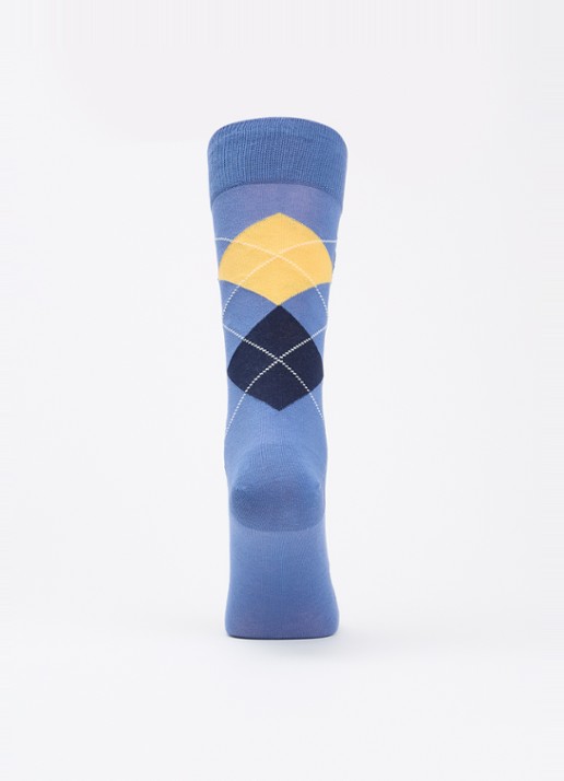 Ralph Lauren Argyle Crew sokken met logoborduring in 2-pack - voorkant 2 donkerblauw