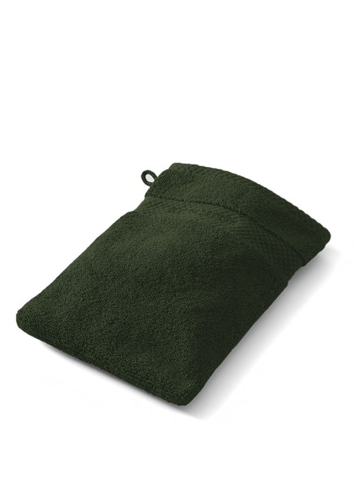 Ralph Lauren Avenue washand- 750 gr/m2 - 16 x 22 cm - voorkant legergroen