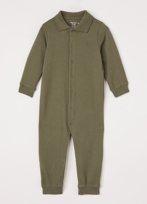 Ralph Lauren Babypak met logo - voorkant olijfgroen