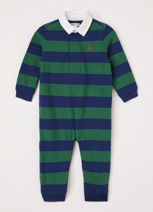 Ralph Lauren Babypak met streepprint - voorkant groen
