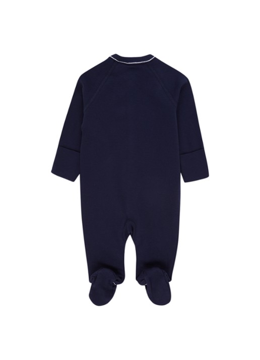 Ralph Lauren Babypak van katoen met logoborduring - achterkant donkerblauw