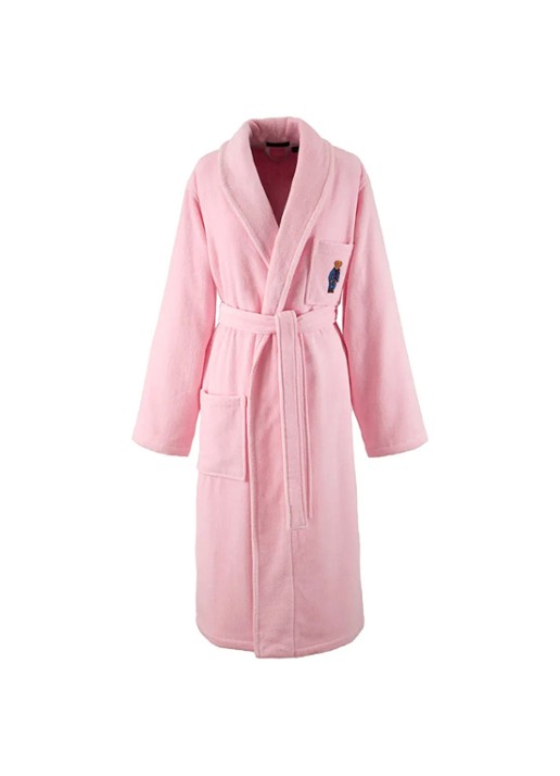 Ralph Lauren Badjas met borduring - voorkant 4 roze