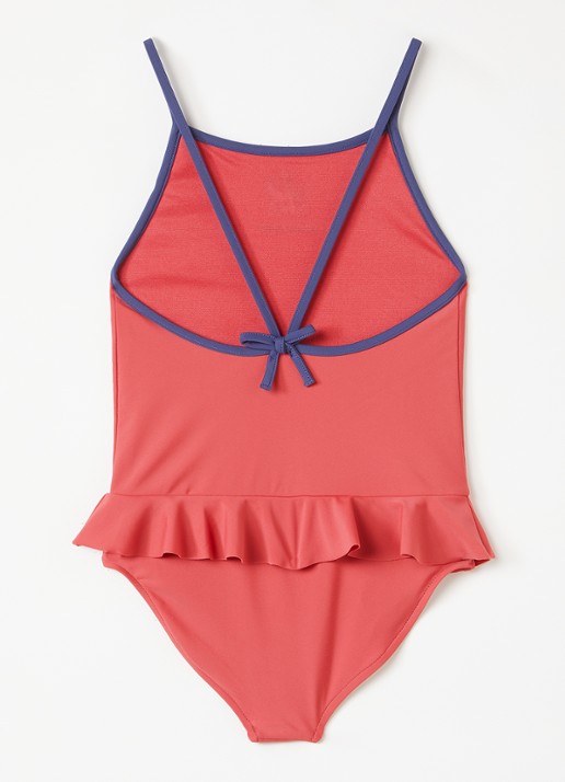 Ralph Lauren Badpak met logoborduring - voorkant 2 koraalroze