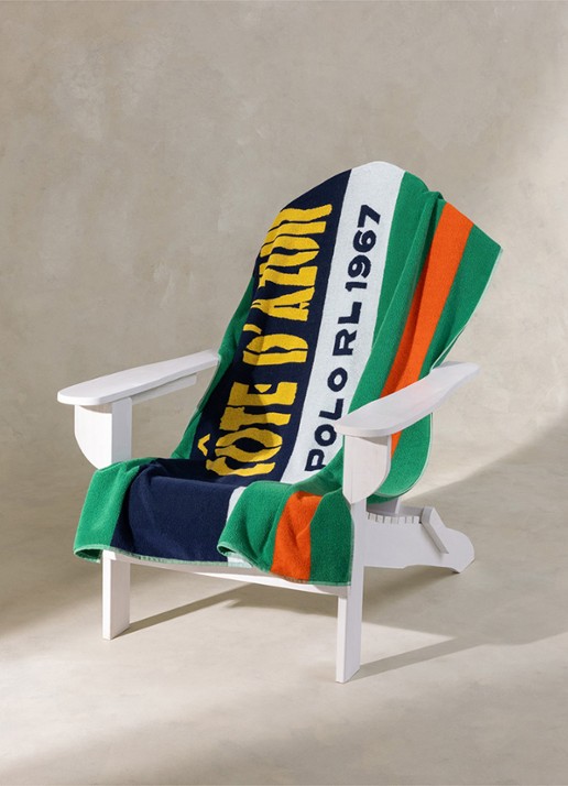 Ralph Lauren Bargo strandlaken 90 x 170 cm - detail 3 groen