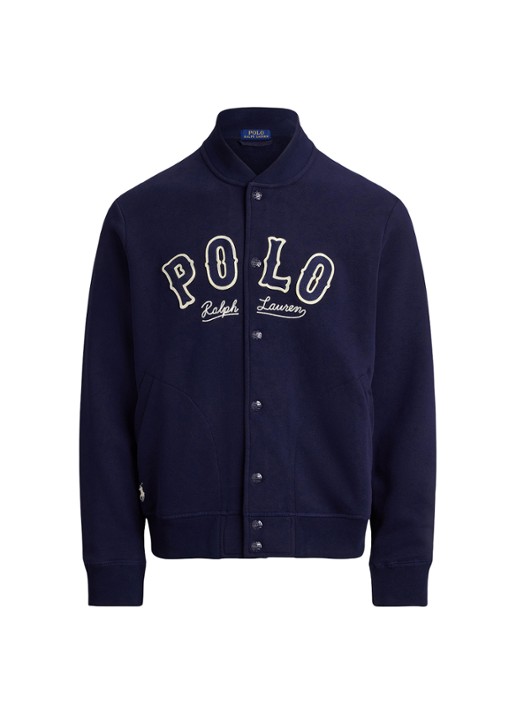 Ralph Lauren Baseball jack met logo - voorkant cruise navy / donkerblauw