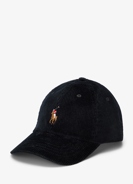 Ralph Lauren Baseball pet met logo - voorkant 3 polo black / zwart