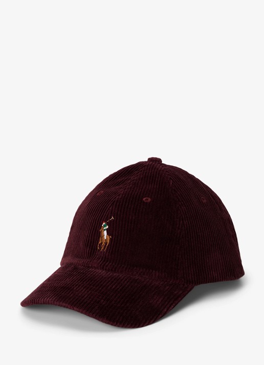Ralph Lauren Baseball pet met logo - voorkant rich ruby / rood