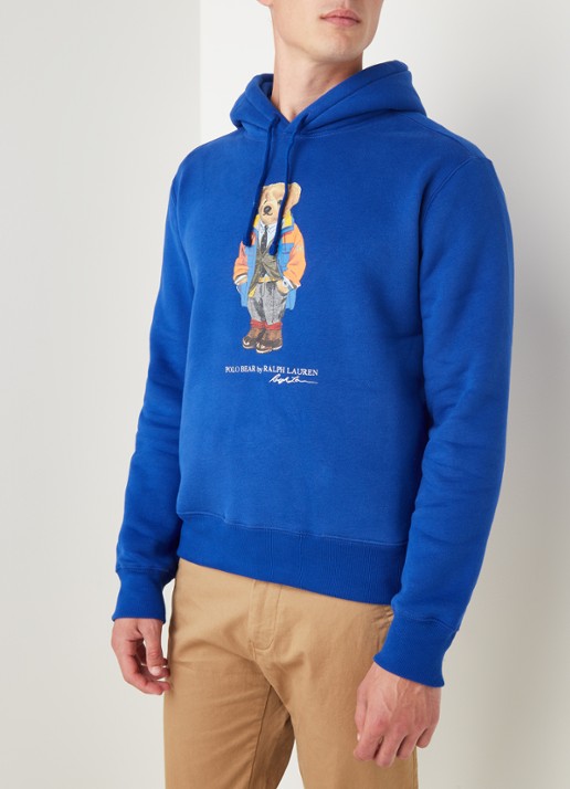 Ralph Lauren Bear hoodie met frontprint - detail 4 rugby royal