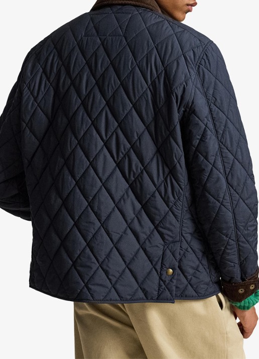 Ralph Lauren Beaton gewatteerd jack met klepzakken - achterkant 4 college navy fa22-3txn / donkerblauw