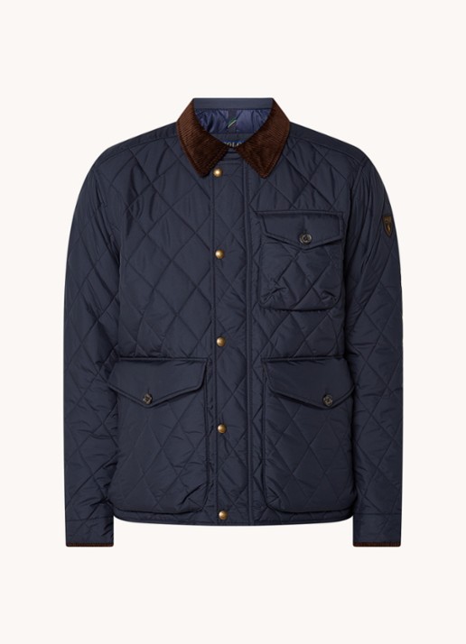 Ralph Lauren Beaton gewatteerd jack met klepzakken - voorkant 8 college navy fa22-3txn / donkerblauw