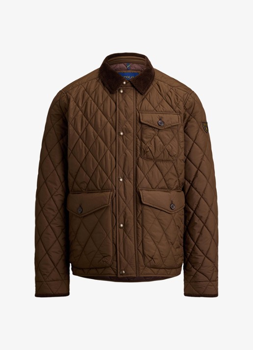 Ralph Lauren Beaton gewatteerd jack met klepzakken - voorkant nutmeg brwn / bruin